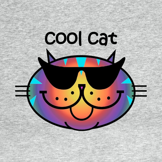 Cool Cat 2 - Dark Rainbow by RawSunArt